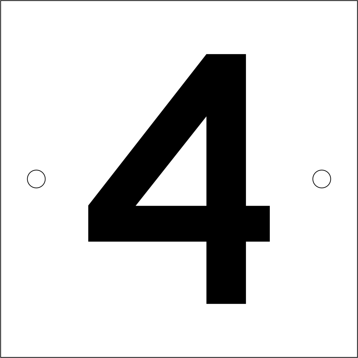 NATO Huisnummer met 1 teken 100 x 100 mm