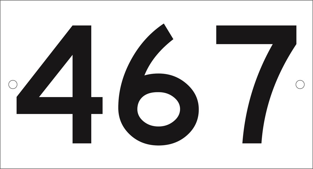 NATO Huisnummer met 3 tekens 185 x 100 mm