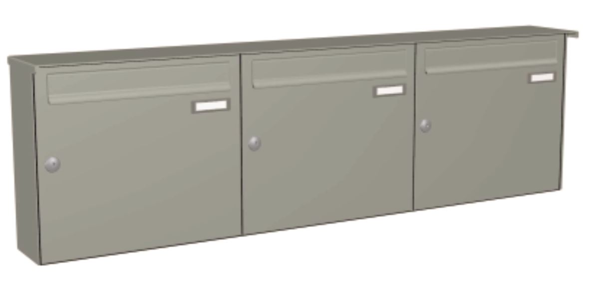 Wandopbouw brievenbussen 3 stuks
