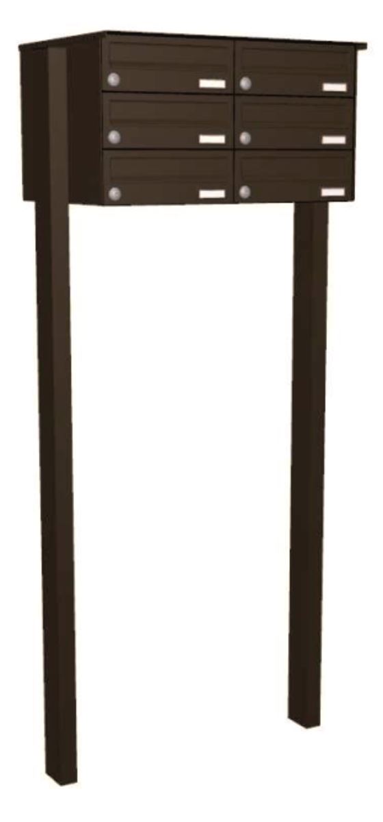 Vrijstaande brievenbussen 6 bussen