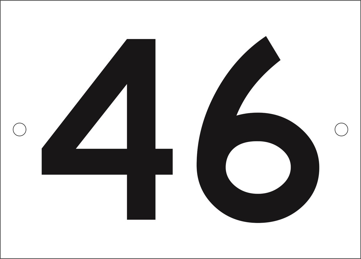 NATO Huisnummer met 2 tekens 140 x 100 mm